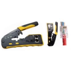 Crimping Tool CAT.5e/6/6A/7/8 modular plugs,  the number of crimping pins is 8P and 6P.