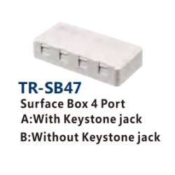 Surface Box4 Port A:With Keystone jack B:Without Keystone jack