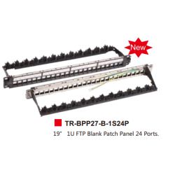 19” 1U FTP Blank Patch Panel 24 Ports.