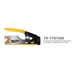 Crimping Tool CAT.5e/6/6A/7/8 modular plugs,  the number of crimping pins is 8P and 6P.