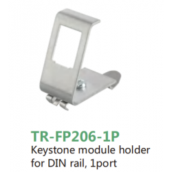 Keystone module holder  for DIN rail, 1port