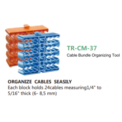 Each block holds 24cables measuring1/4