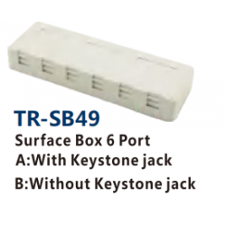 Surface Box 6 Port A:With Keystone jack B:Without Keystone jack