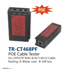 POE Cable Tester For UTP/STP RJ45 &RJ11/RJ12 Cable.Packing:A:Blister card B:Gift box