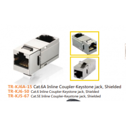 CAT6A Inline Coupler-keystone jack,shielded