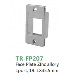 Face Plate ZInc allory,  1port, 19. 1X35.5mm