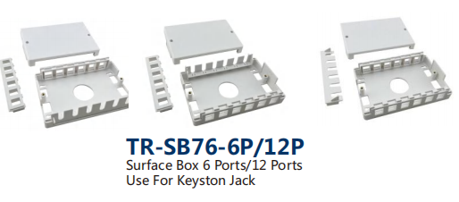 Surface Box 6 Ports/12 Ports  Use For Keyston Jack