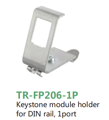 Keystone module holder  for DIN rail, 1port