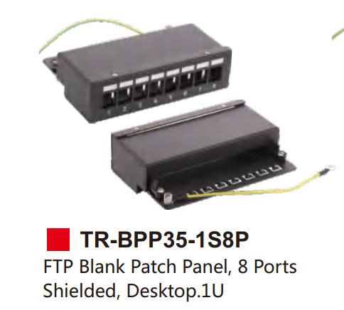 FTP Blank Patch Panel, 8 Ports  Shielded, Desktop.1U