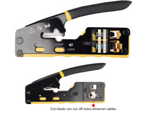 Crimping Tool CAT.5e/6/6A modular plugs,  the number of crimping pins is 8P and 6P.