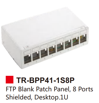 FTP Blank Patch Panel, 8 Ports  Shielded, Desktop.1U