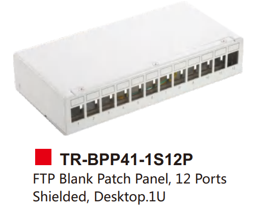 FTP Blank Patch Panel, 12 Ports  Shielded, Desktop.1U