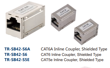 CAT6A Inline Coupler, Shielded Type