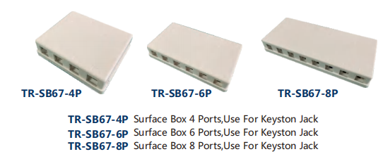 Surface Box 4 Ports,Use For Keyston Jack Surface Box 6 Ports,Use For Keyston Jack Surface Box 8 Port