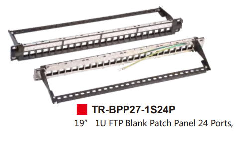 19” 1U FTP Blank Patch Panel 24 Ports,