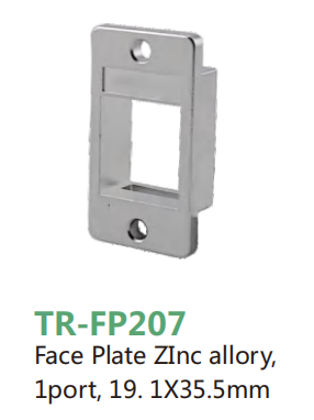 Face Plate ZInc allory,  1port, 19. 1X35.5mm