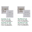 CAT5e UK Face Plate,  2 Port, Size:86X86mm