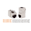 CAT6A/CAT6/CAT5E.Inline Coupler-keystone jack,STP,90 degree angled